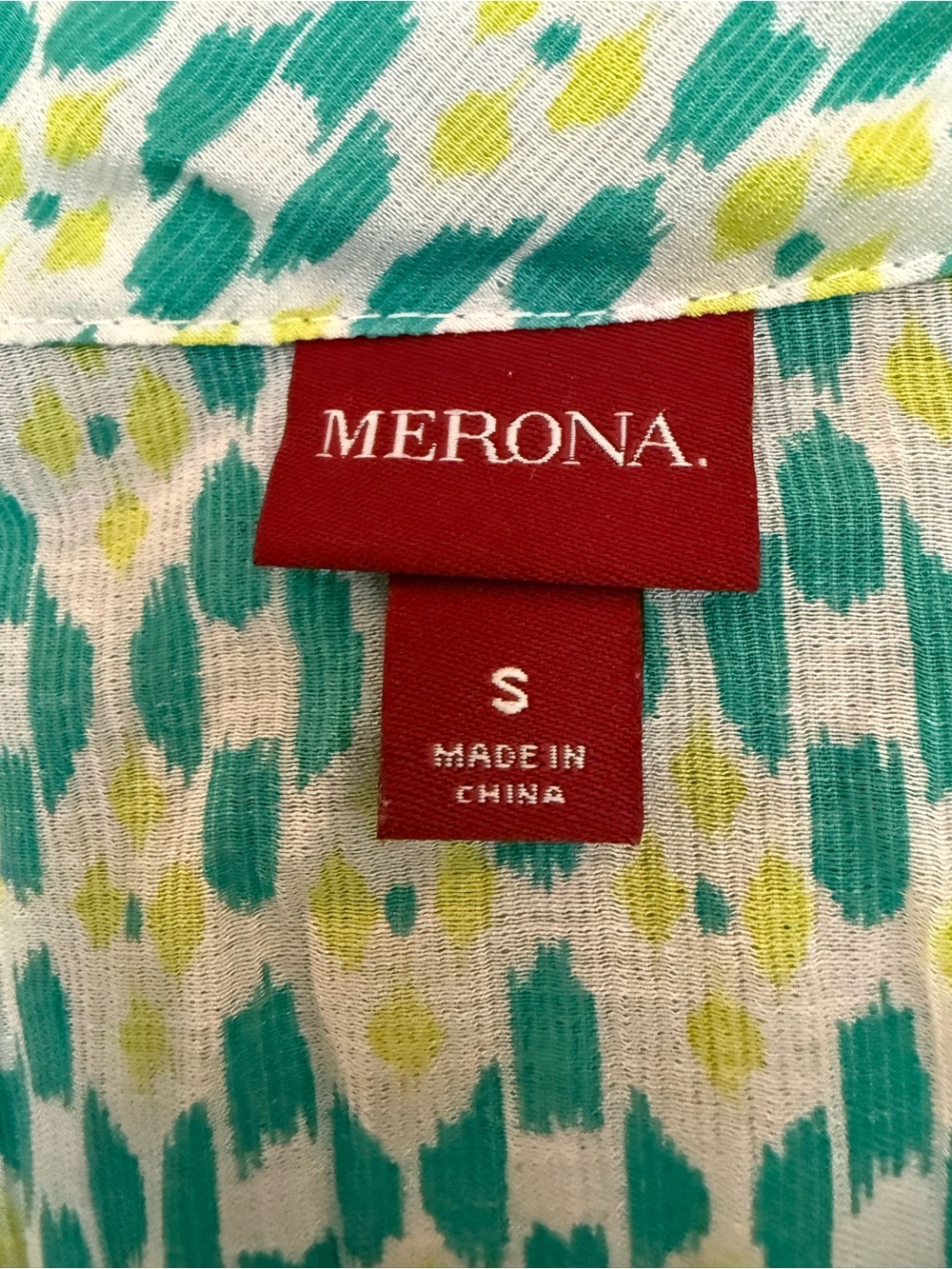 Merona Teal and Yellow Tie-Front Sleeveless Camisole - Picture 6 of 7